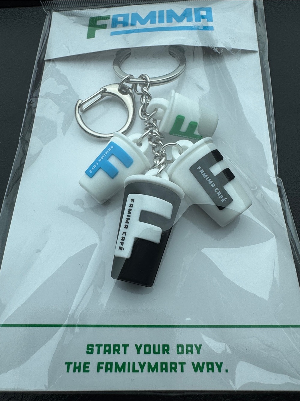 FAMIMA Mini Coffee Cup Keychain Set  mini cup accents *JAPAN* (US SELLER)